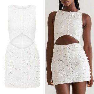 Elegant White Cutout Mini Dress